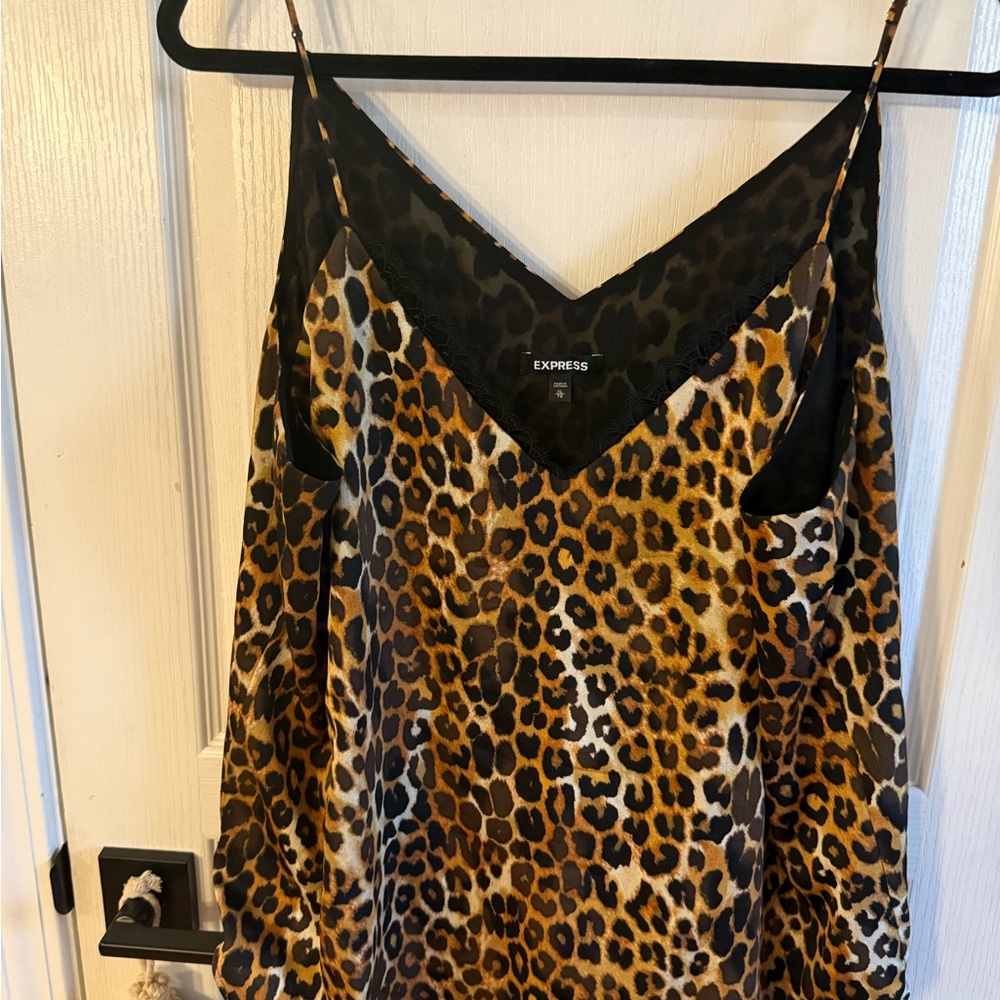 Express Animal Print Camisole with Black Trim - Picture 3 of 3
